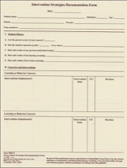 Intervention Strategies Documentation Forms